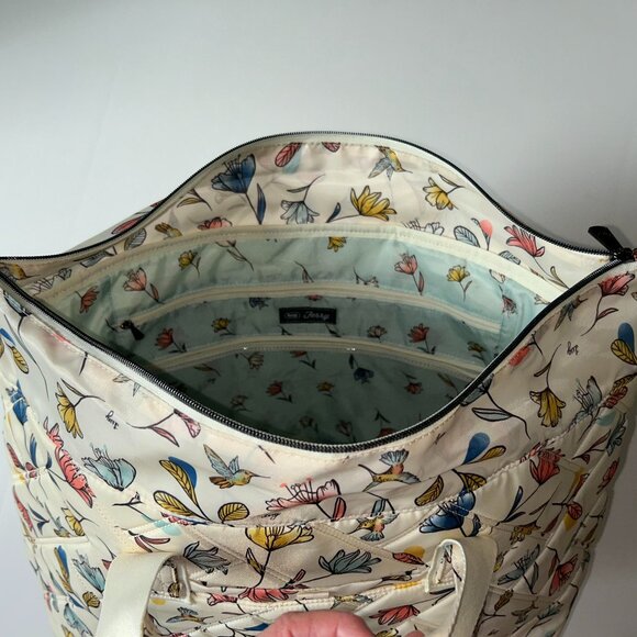 Lug Ferry XL Expandable Carry-All Tote Bag Hummingbird Floral - Picture 11 of 13